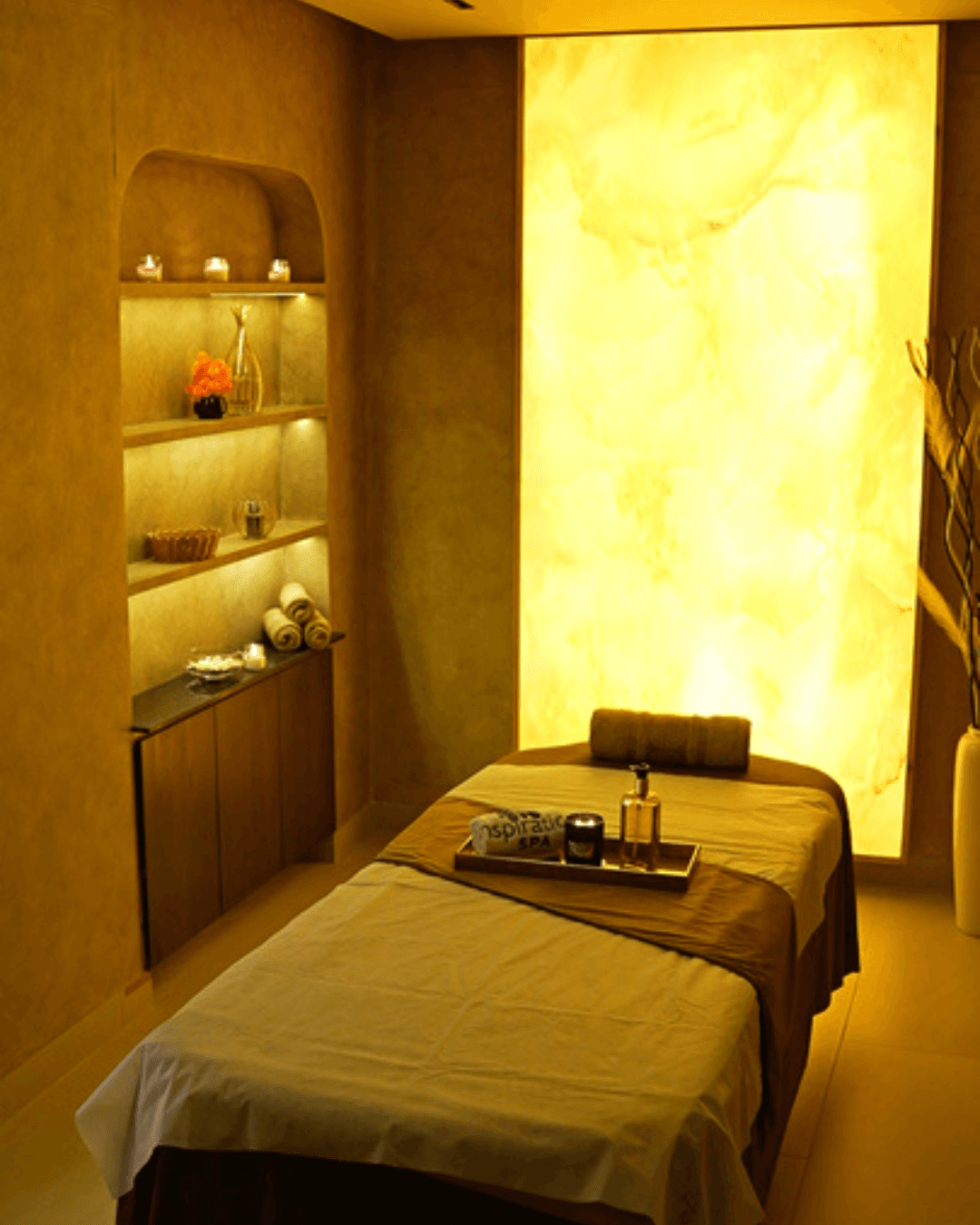 A treatment room at Inspirations Spa, Royal Swiss Lahore